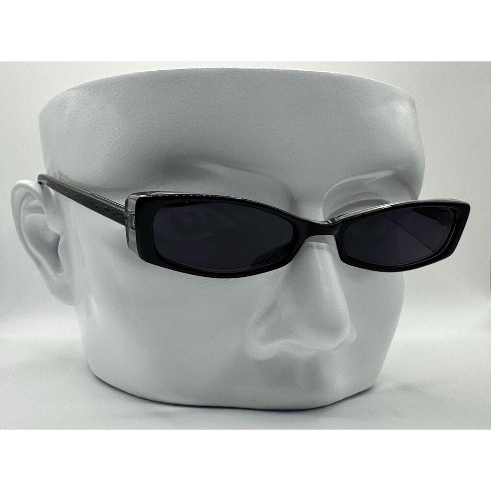 Vintage Y2K Eyeglasses | NOS |  Narrow Black Style | Grey Sun Lens | Mini Specs